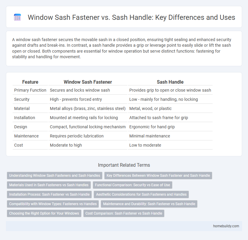 Window Sash Fastener vs. Sash Handle: Key Differences and Uses