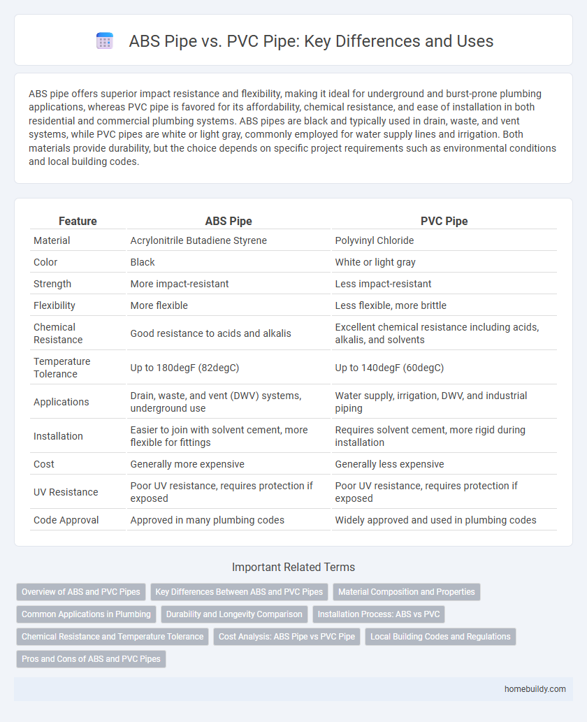 ABS Pipe vs. PVC Pipe: Key Differences and Uses