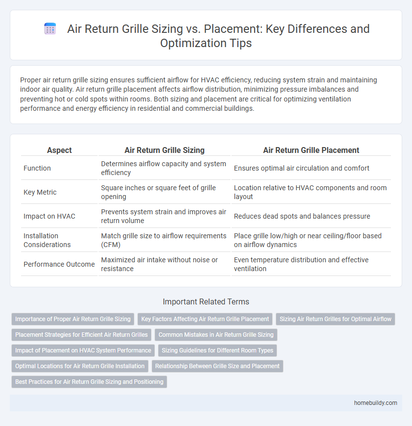 Air Return Grille Sizing vs. Placement: Key Differences and Optimization Tips
