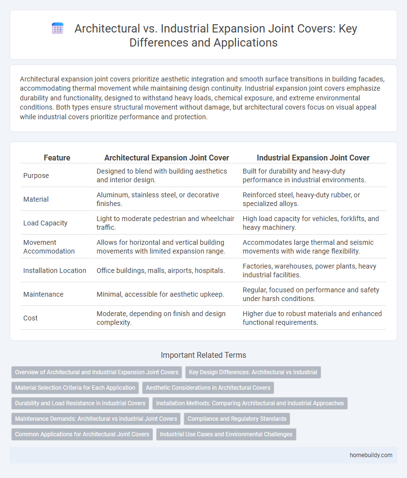 Architectural vs. Industrial Expansion Joint Covers: Key Differences and Applications