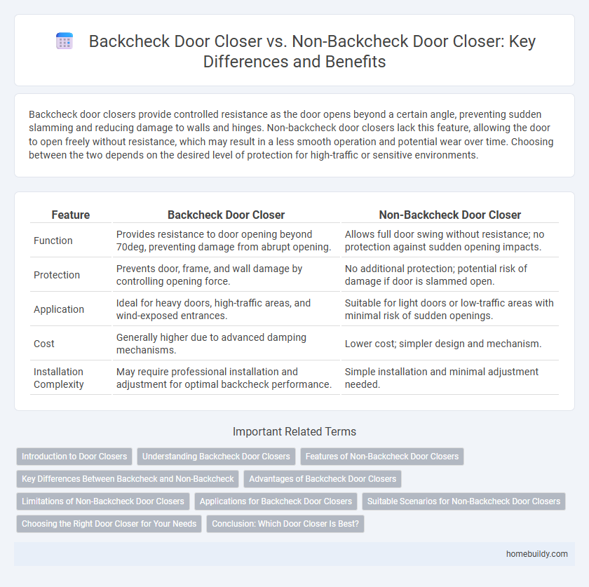 Backcheck Door Closer vs. Non-Backcheck Door Closer: Key Differences and Benefits