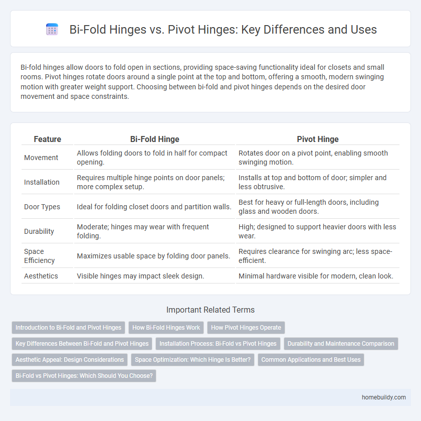Bi-Fold Hinges vs. Pivot Hinges: Key Differences and Uses