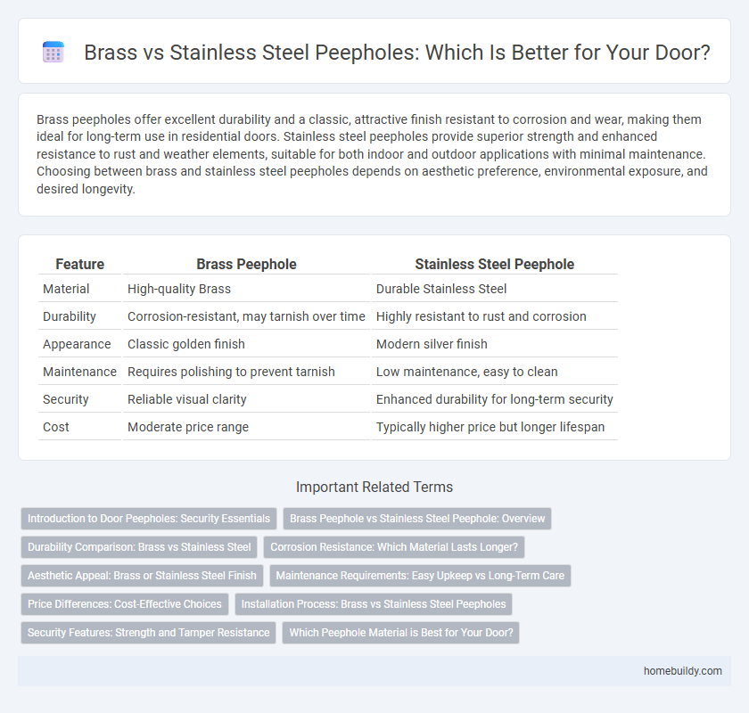 Brass vs Stainless Steel Peepholes: Which Is Better for Your Door?