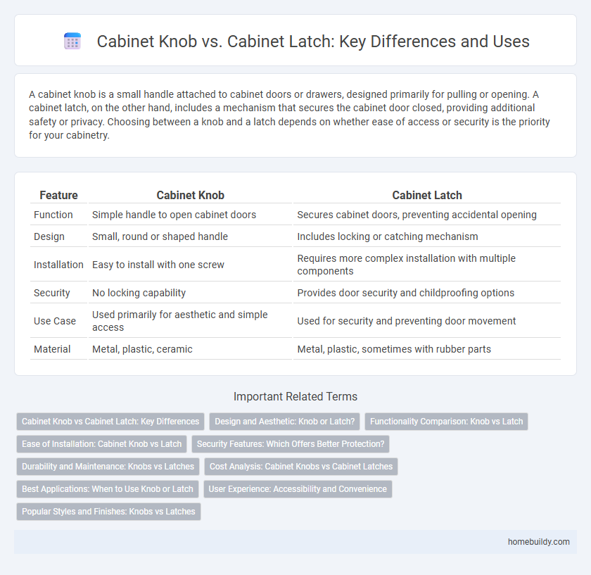 Cabinet Knob vs. Cabinet Latch: Key Differences and Uses