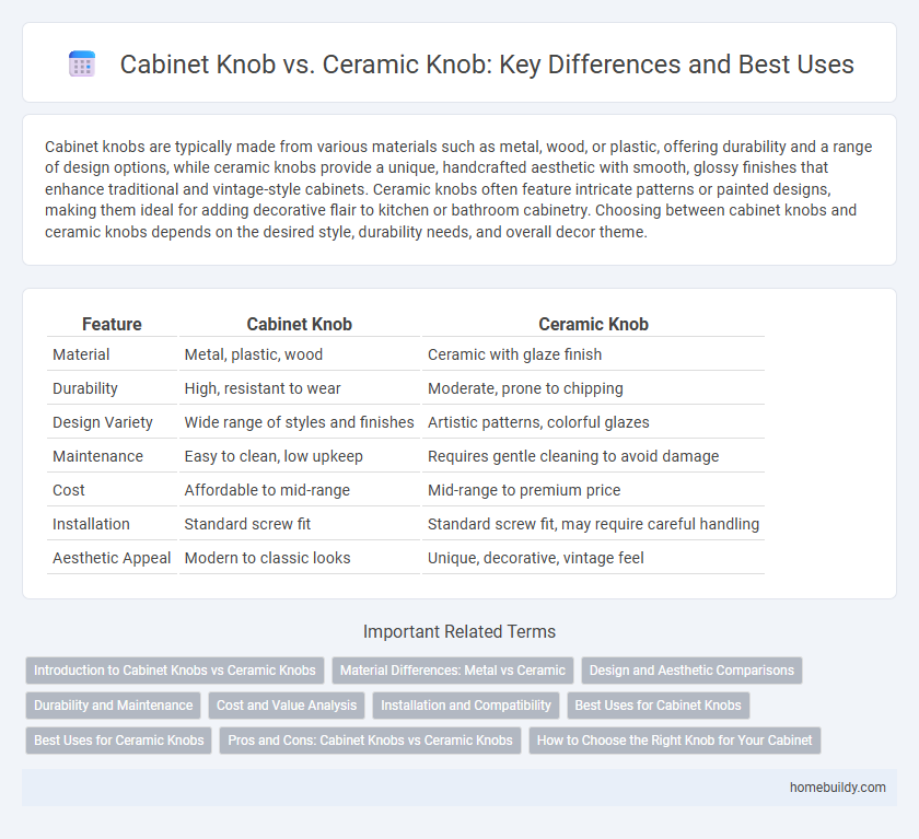 Cabinet Knob vs. Ceramic Knob: Key Differences and Best Uses