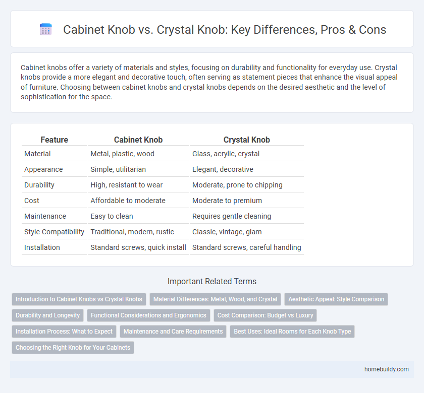 Cabinet Knob vs. Crystal Knob: Key Differences, Pros & Cons