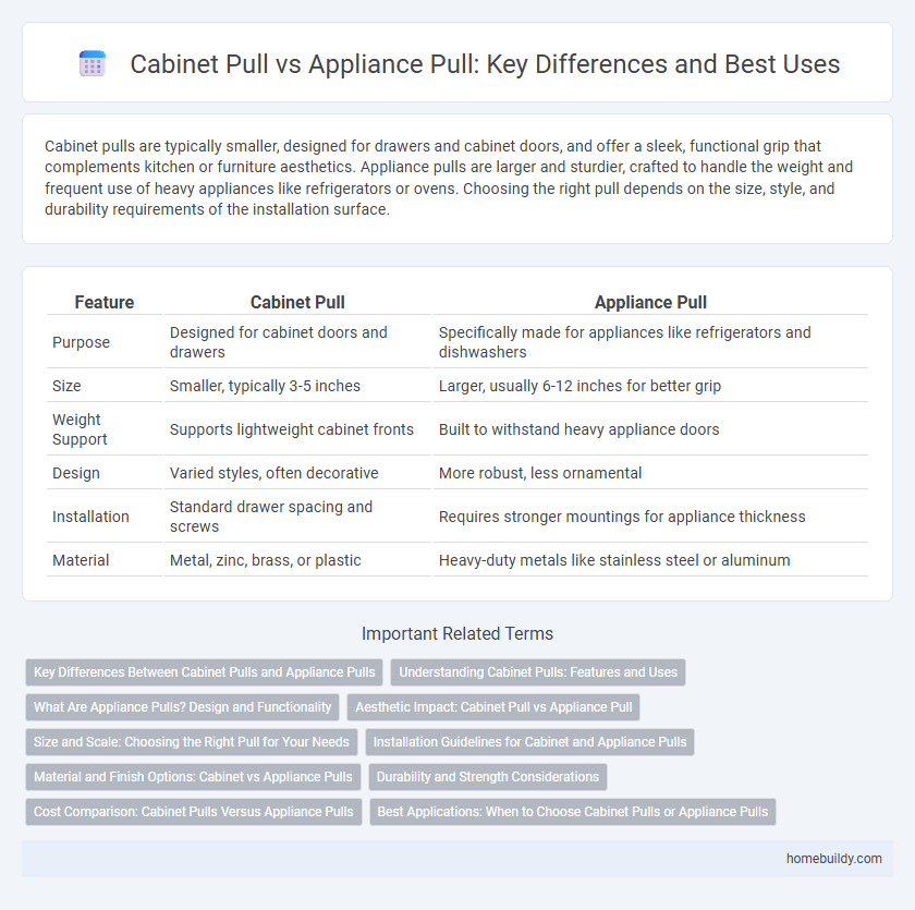 Cabinet Pull vs Appliance Pull: Key Differences and Best Uses