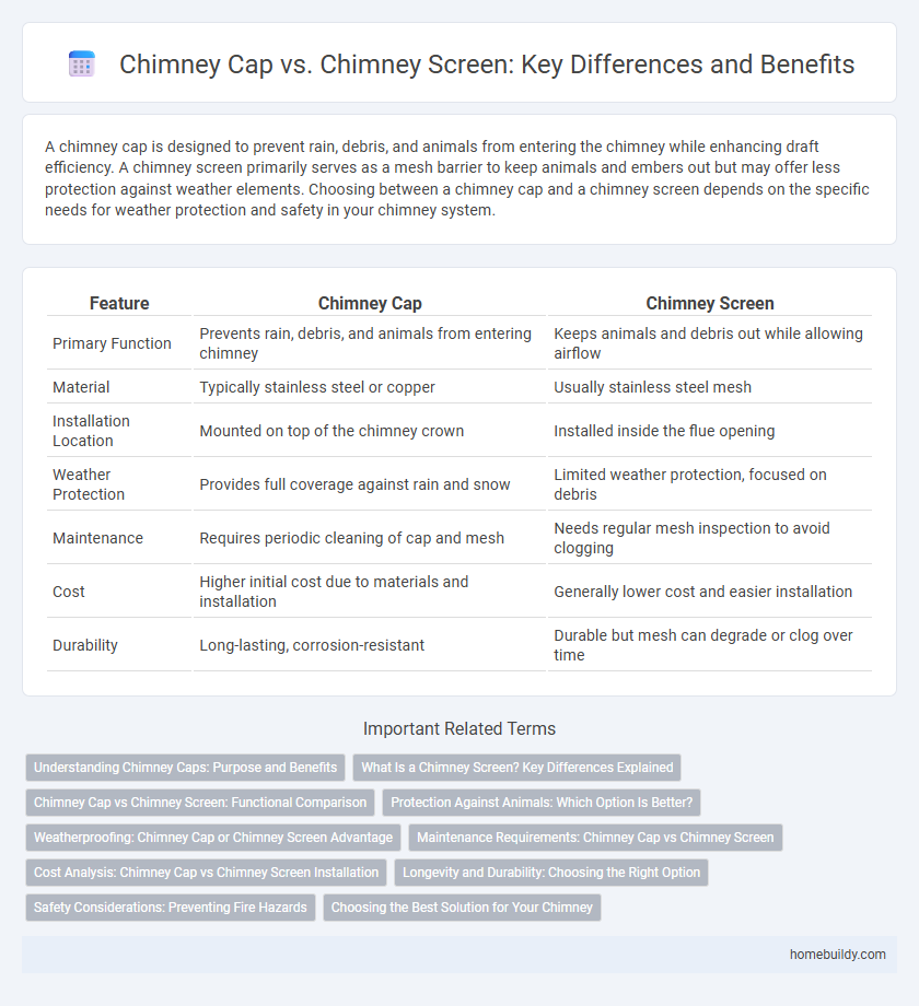 Chimney Cap vs. Chimney Screen: Key Differences and Benefits