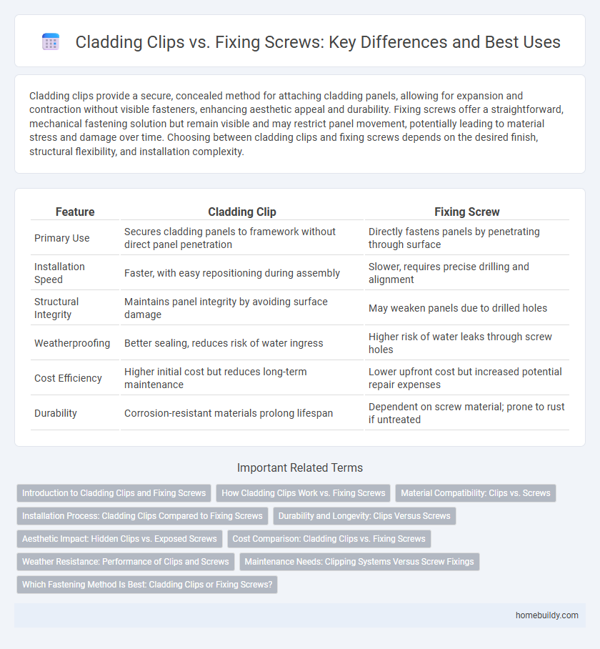 Cladding Clips vs. Fixing Screws: Key Differences and Best Uses