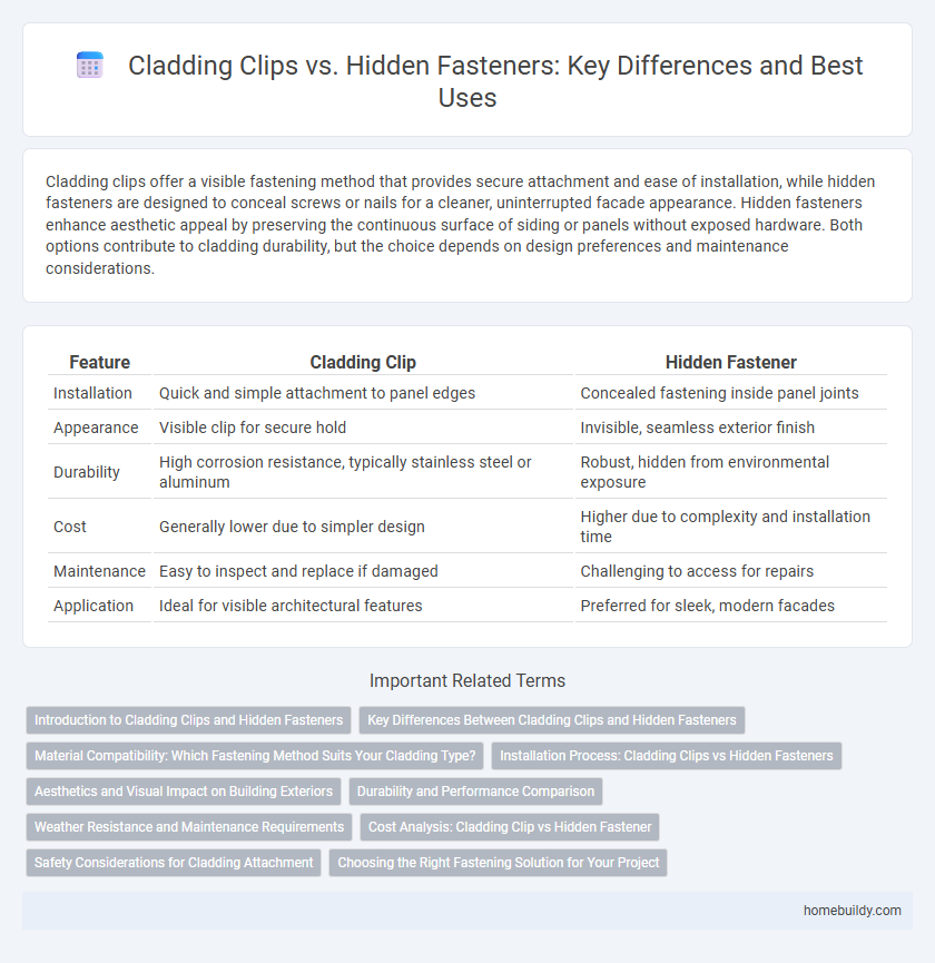 Cladding Clips vs. Hidden Fasteners: Key Differences and Best Uses
