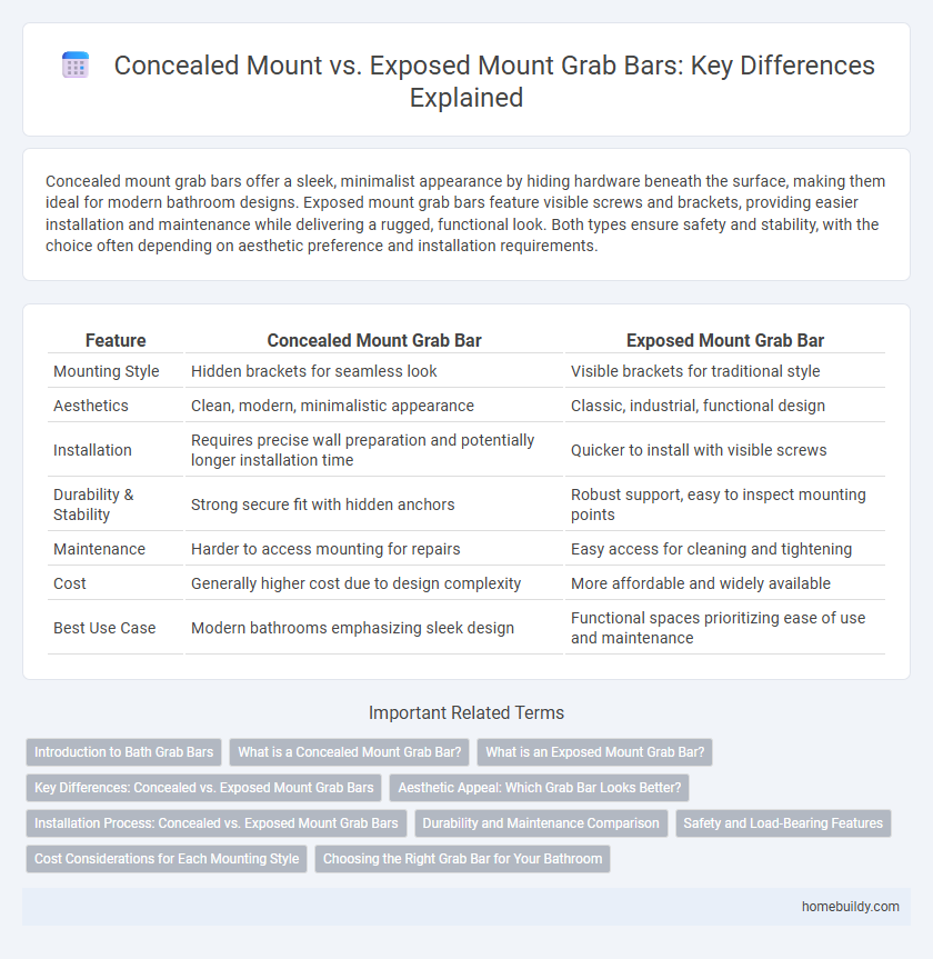 Concealed Mount vs. Exposed Mount Grab Bars: Key Differences Explained
