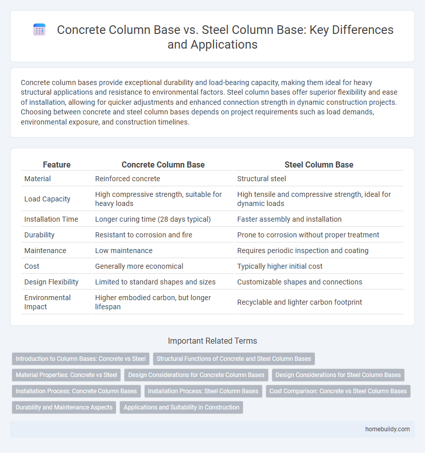 Concrete Column Base vs. Steel Column Base: Key Differences and Applications