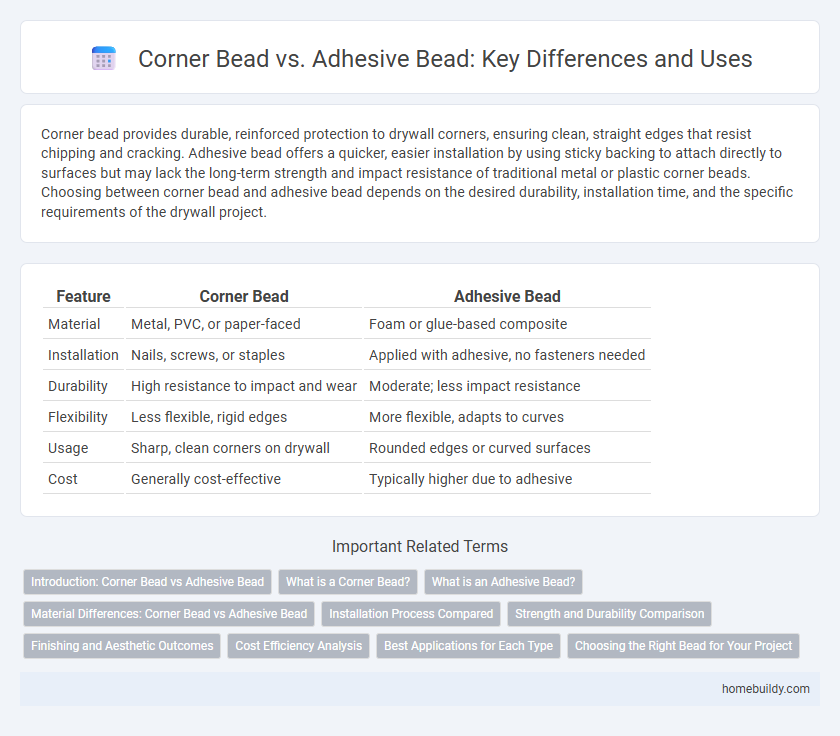 Corner Bead vs. Adhesive Bead: Key Differences and Uses