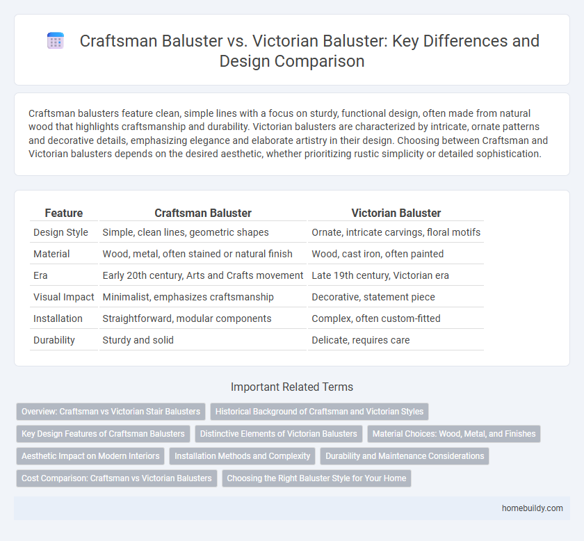 Craftsman Baluster vs. Victorian Baluster: Key Differences and Design Comparison