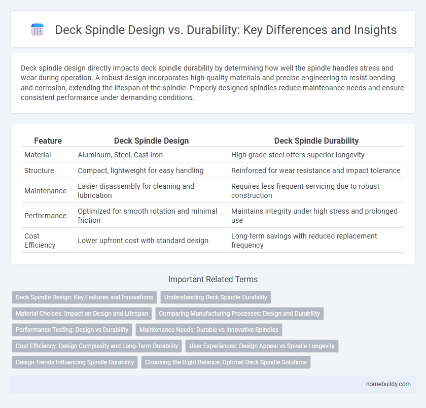 Deck Spindle Design vs. Durability: Key Differences and Insights