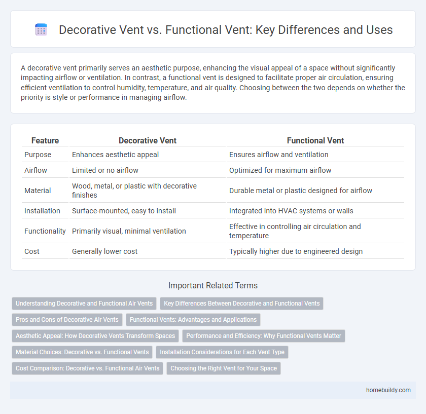 Decorative Vent vs. Functional Vent: Key Differences and Uses
