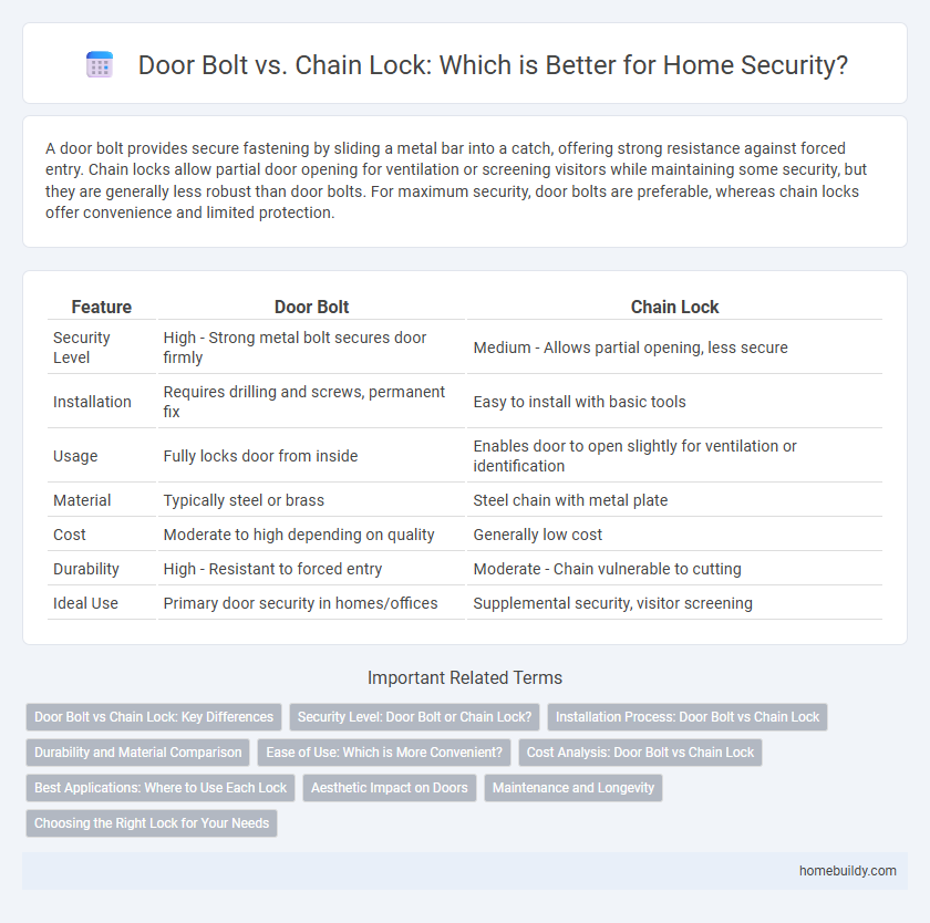 Door Bolt vs. Chain Lock: Which is Better for Home Security?