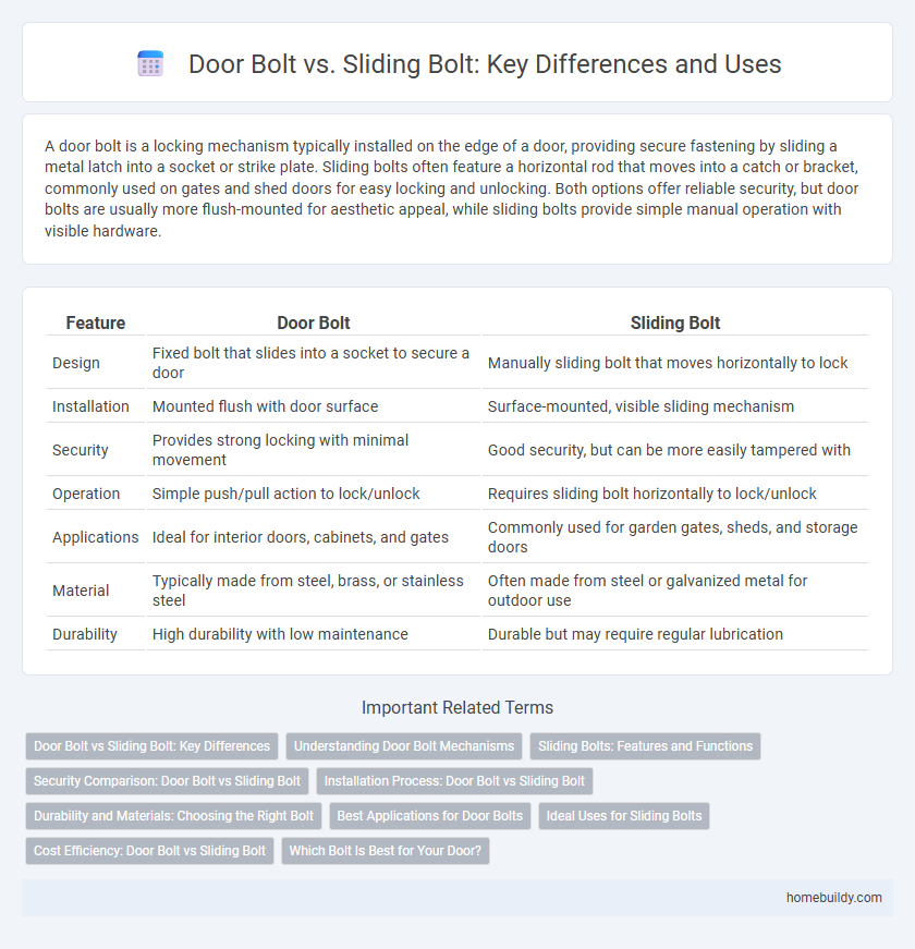 Door Bolt vs. Sliding Bolt: Key Differences and Uses