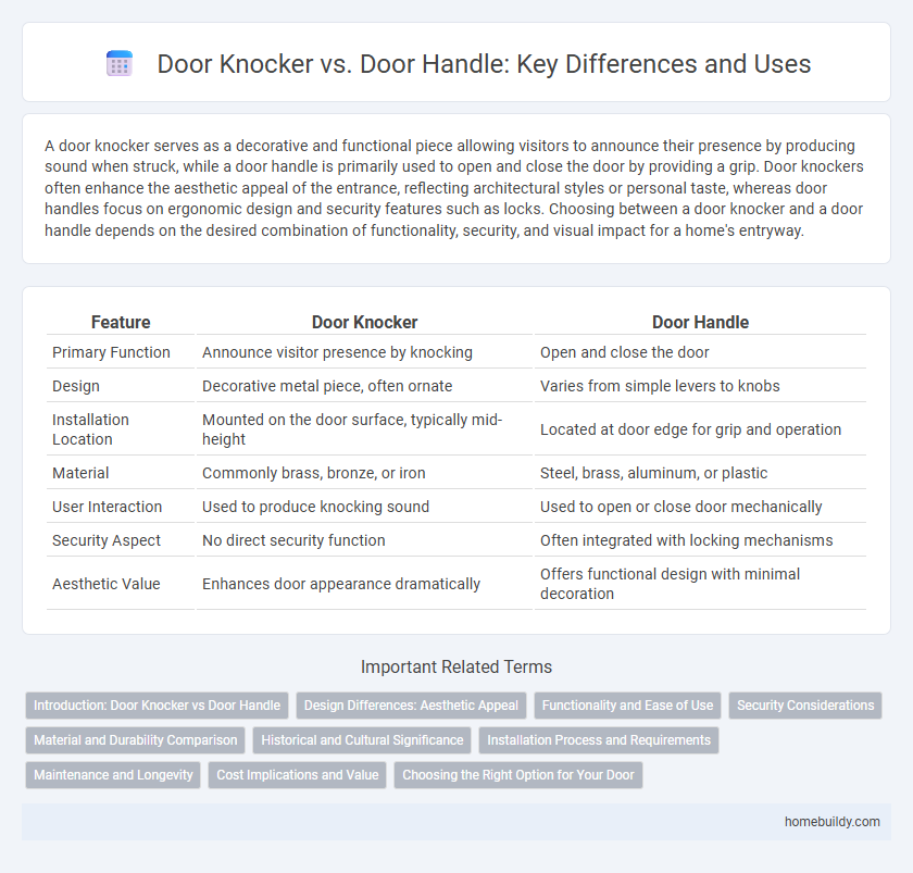 Door Knocker vs. Door Handle: Key Differences and Uses