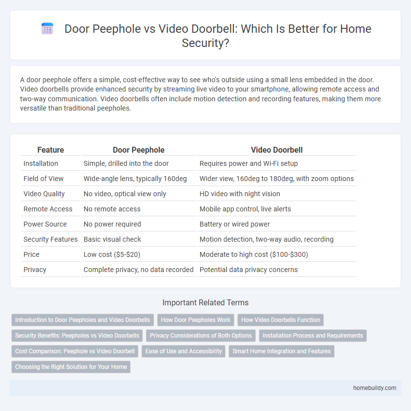 Door Peephole vs Video Doorbell: Which Is Better for Home Security?