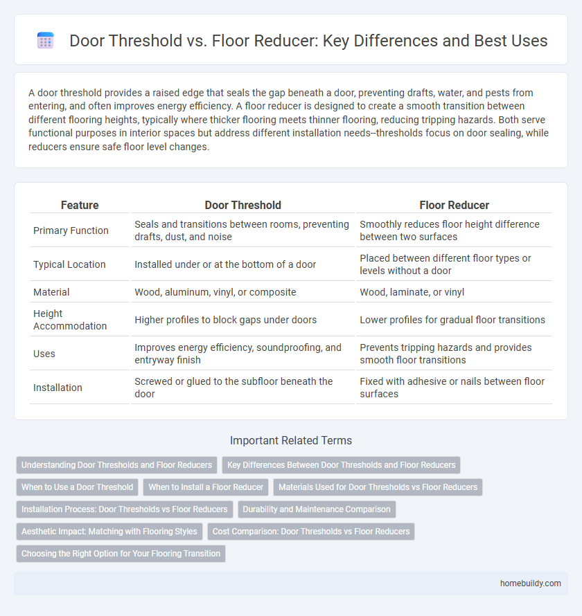 Door Threshold vs. Floor Reducer: Key Differences and Best Uses
