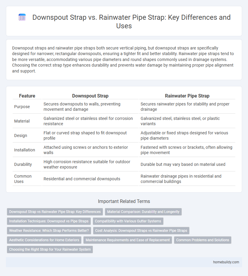 Downspout Strap vs. Rainwater Pipe Strap: Key Differences and Uses
