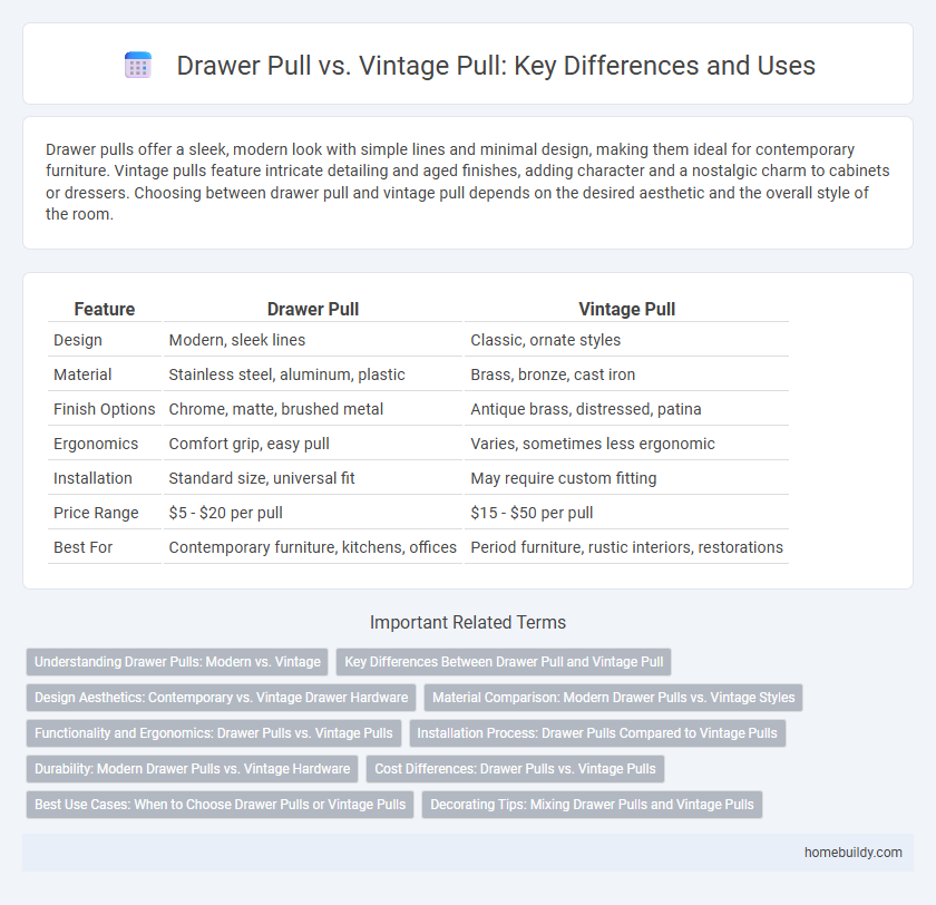Drawer Pull vs. Vintage Pull: Key Differences and Uses