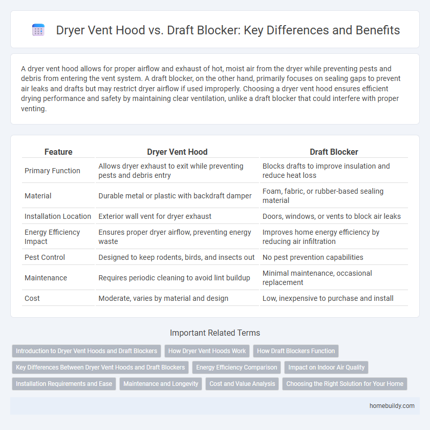 Dryer Vent Hood vs. Draft Blocker: Key Differences and Benefits