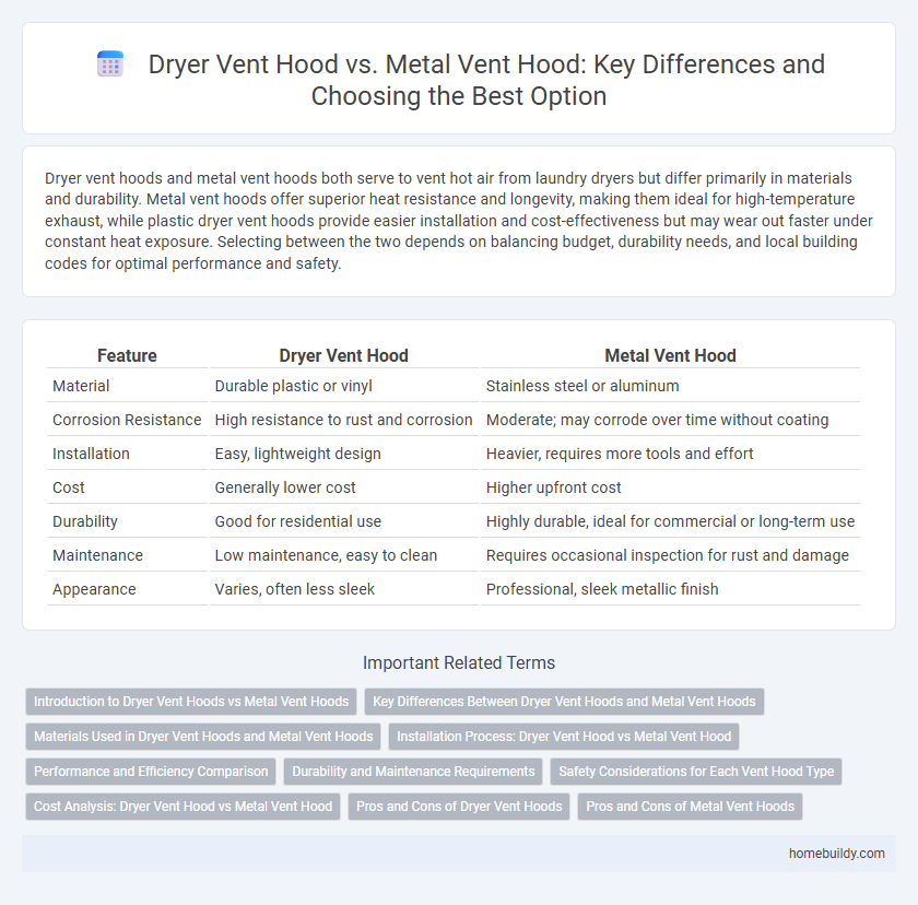 Dryer Vent Hood vs. Metal Vent Hood: Key Differences and Choosing the Best Option