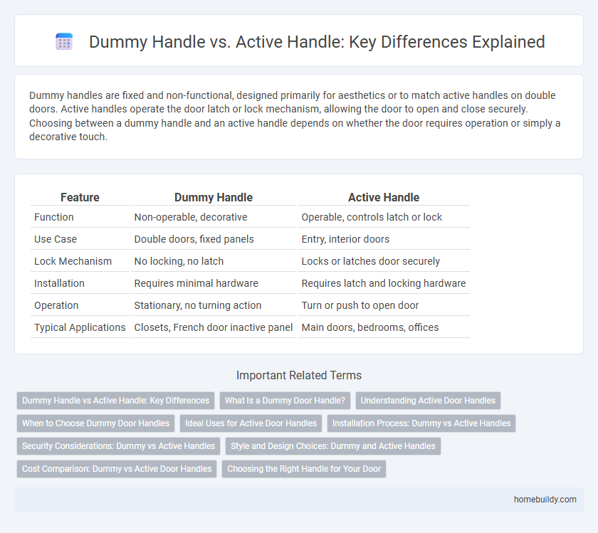 Dummy Handle vs. Active Handle: Key Differences Explained