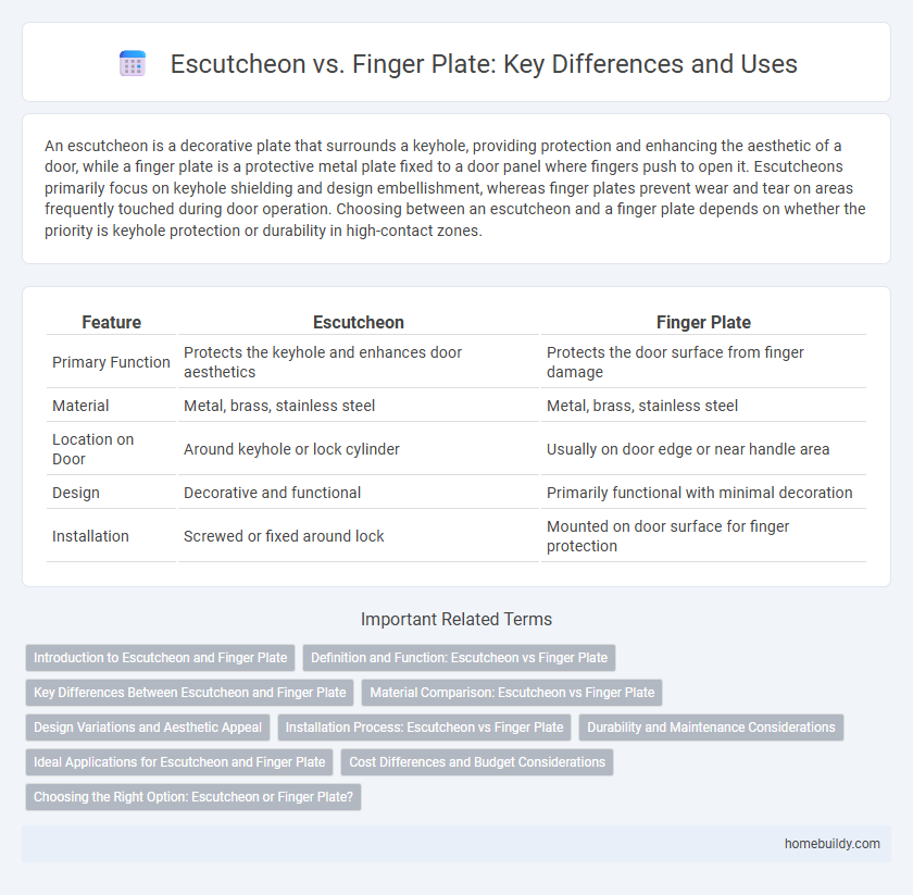 Escutcheon vs. Finger Plate: Key Differences and Uses
