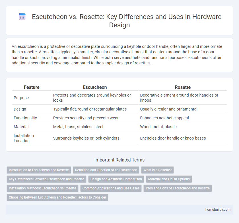 Escutcheon vs. Rosette: Key Differences and Uses in Hardware Design