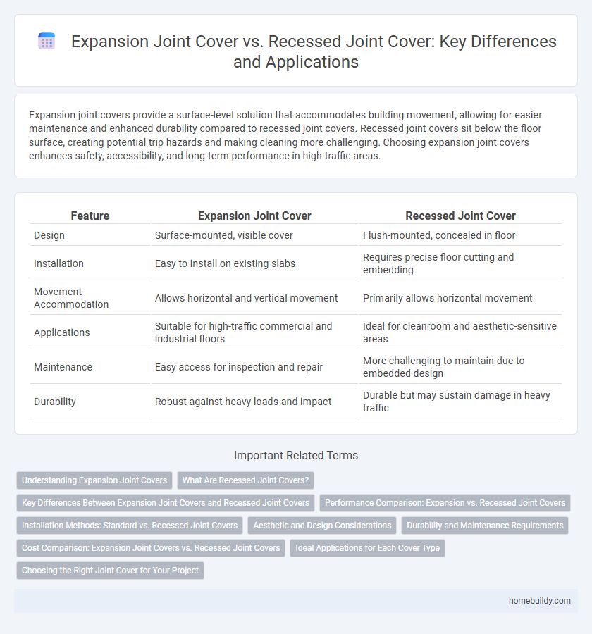Expansion Joint Cover vs. Recessed Joint Cover: Key Differences and Applications