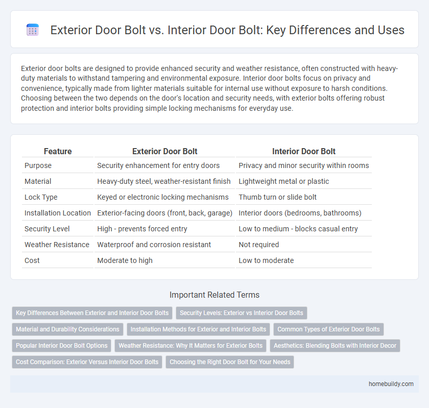 Exterior Door Bolt vs. Interior Door Bolt: Key Differences and Uses