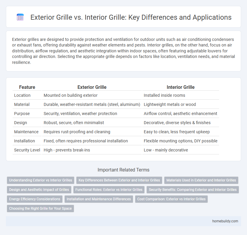 Exterior Grille vs. Interior Grille: Key Differences and Applications