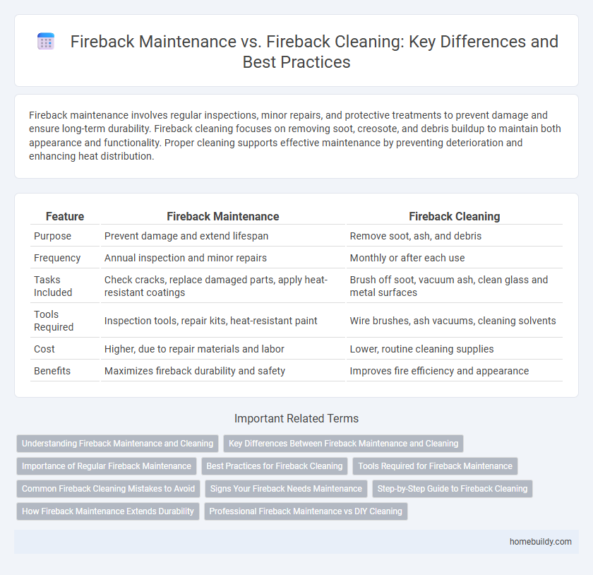 Fireback Maintenance vs. Fireback Cleaning: Key Differences and Best Practices