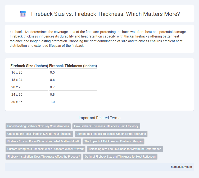 Fireback Size vs. Fireback Thickness: Which Matters More?