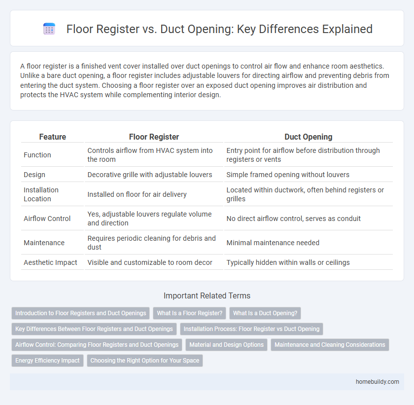 Floor Register vs. Duct Opening: Key Differences Explained