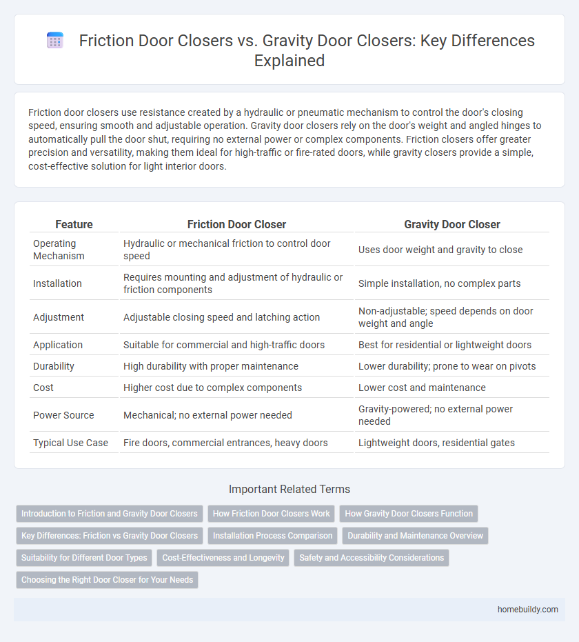 Friction Door Closers vs. Gravity Door Closers: Key Differences Explained