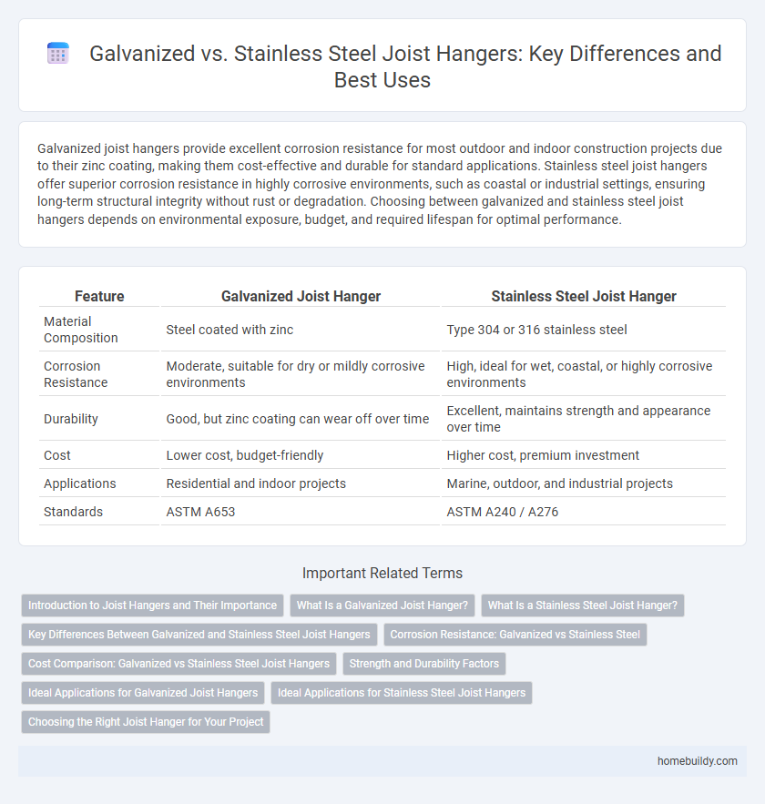 Galvanized vs. Stainless Steel Joist Hangers: Key Differences and Best Uses