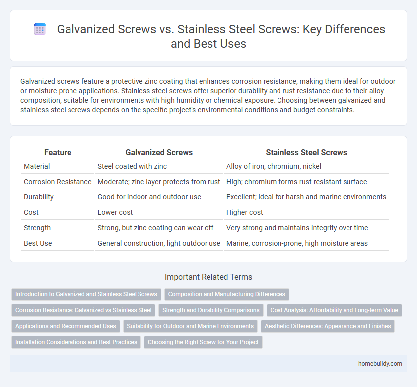 Galvanized Screws vs. Stainless Steel Screws: Key Differences and Best Uses