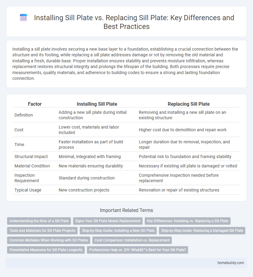 Installing Sill Plate vs. Replacing Sill Plate: Key Differences and Best Practices