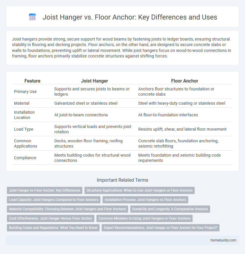 Joist Hanger vs. Floor Anchor: Key Differences and Uses