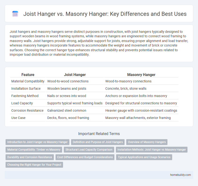 Joist Hanger vs. Masonry Hanger: Key Differences and Best Uses