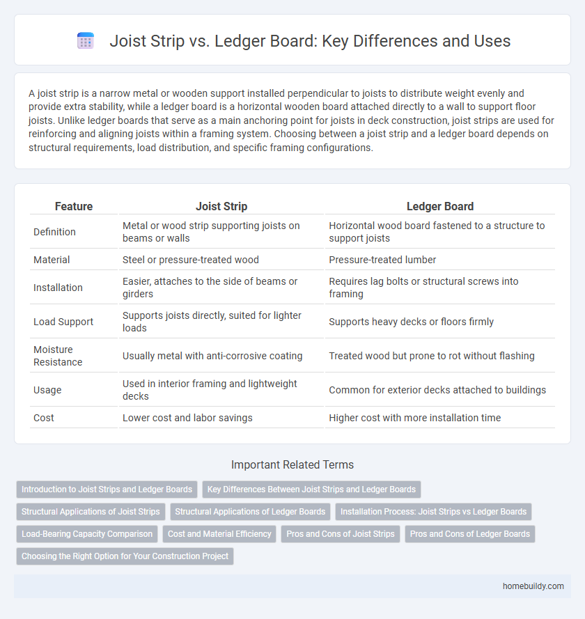 Joist Strip vs. Ledger Board: Key Differences and Uses
