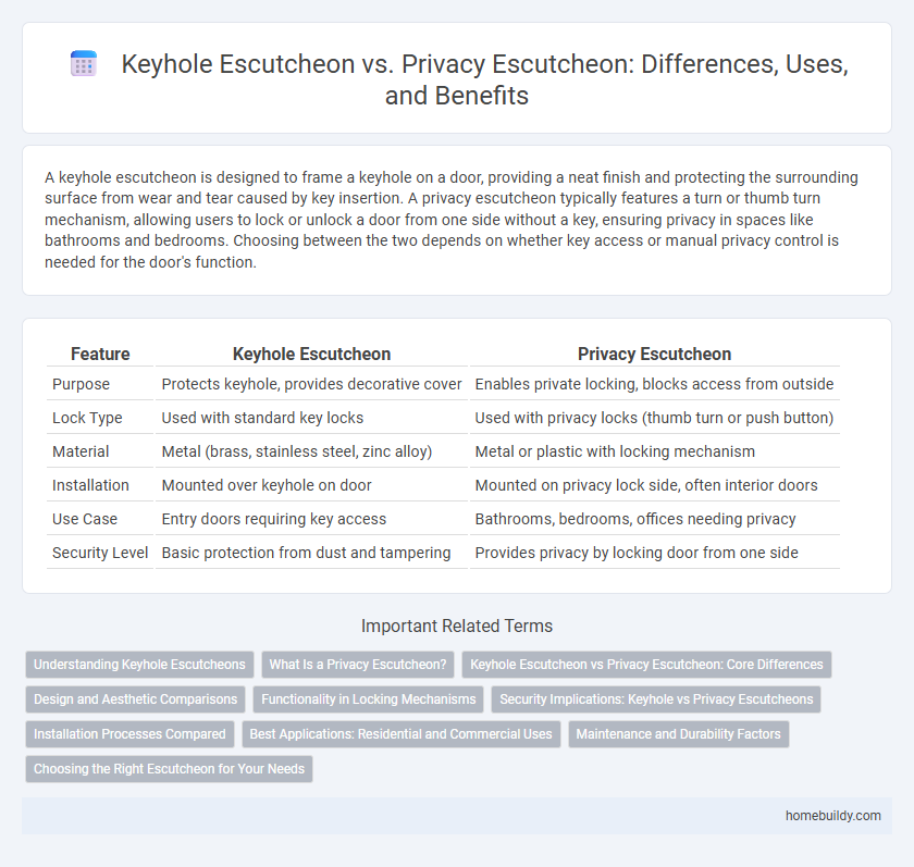Keyhole Escutcheon vs. Privacy Escutcheon: Differences, Uses, and Benefits
