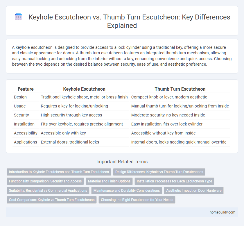 Keyhole Escutcheon vs. Thumb Turn Escutcheon: Key Differences Explained
