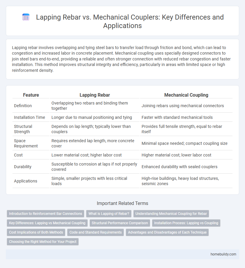 Lapping Rebar vs. Mechanical Couplers: Key Differences and Applications