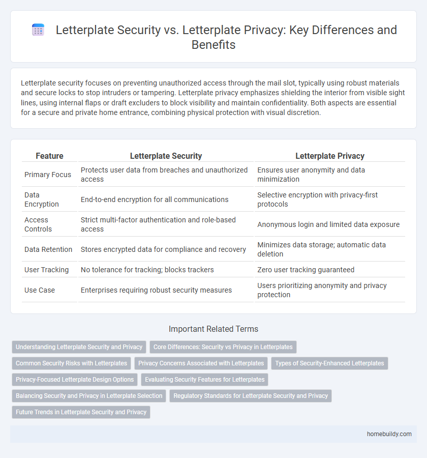 Letterplate Security vs. Letterplate Privacy: Key Differences and Benefits