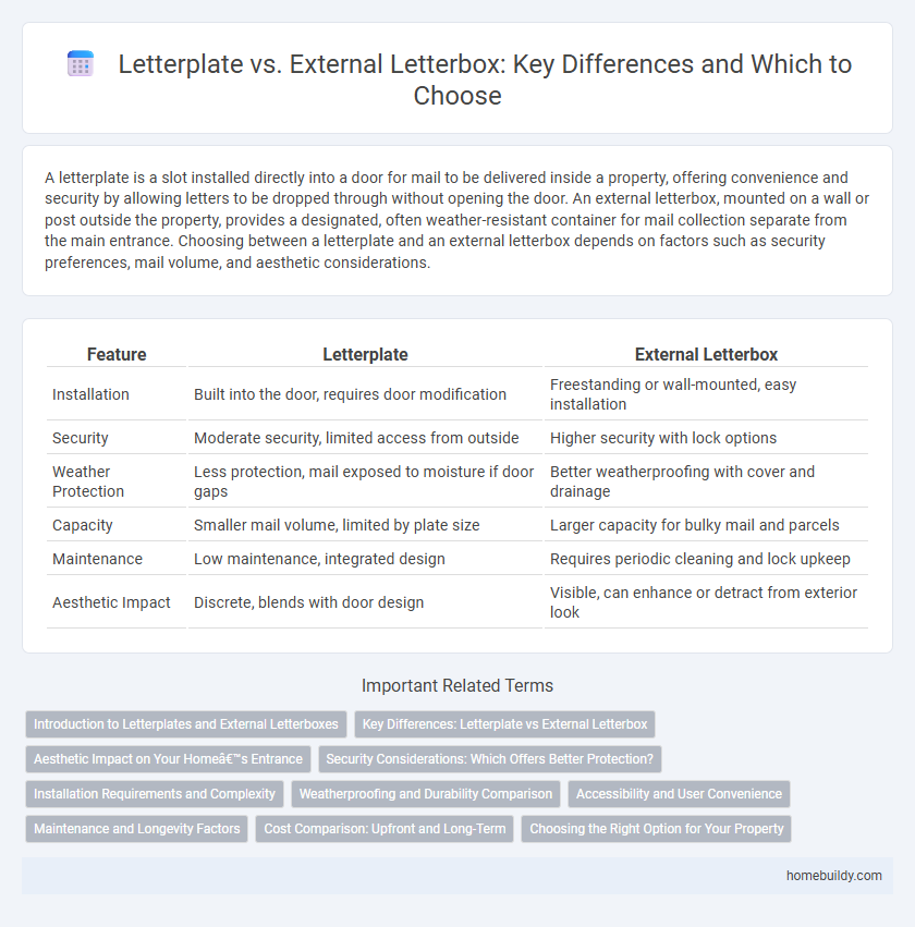 Letterplate vs. External Letterbox: Key Differences and Which to Choose